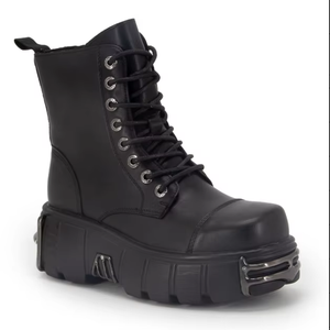 Brand Fashion Women's Platform Ankle Boots 2024 New Dark Punk Style High Heels Metal Decoration Design Y2k Gothic Shoes INS