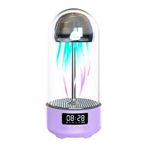 Shopify Sourcing Agent 2024 Fashion Creative Jellyfish Wireless Speaker with Colorful RGB Light Led Clock Display Screen