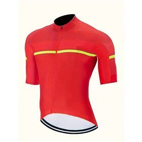 Men′ S Cycling Jersey Summer Short Sleeve Breathable Full Zip Bicycle Cycling Shirt
