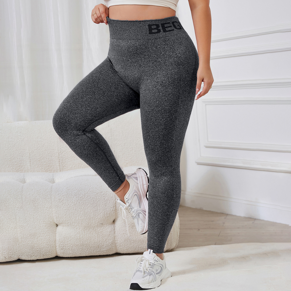 Yiwu Ink Find Trading Co., Ltd. Plus size gym yoga leggings quick drying high waist elastic pants letter printed pants