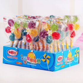 wholesale candy 12g*18  Fruit Candy Sweet Lollipops Pinwheel Gummy Candy