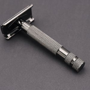 Custom Logo Private Label Wholesale Premium Aluminum Metal Handle Double Edge Safety Razor for Men's Wet Grooming