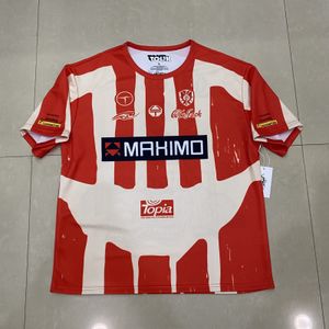 High quality UTOPIA Football Jersey T shirt Men Outdoor Sportswear Color Match Fun Pattern CACTUS JACK T shirt