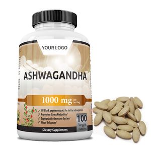 OEM/ODM Himalaya Ashwagandha Ksm-66 Organic Dissolvable Effervescent Tablets 500Mg 1000 Mg