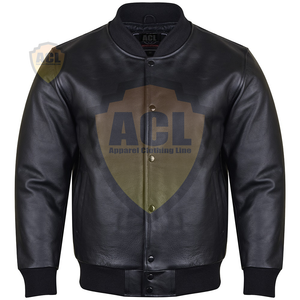 Custom Logo Baseball Letterman Jackets Men Vintage Blank Leather Sleeve And Body Varsity Jacket