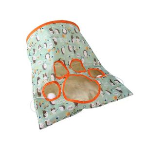 Folding Pet Play Toy Cat Tunnel Drill Bag with Crinkle Interactive Mouse