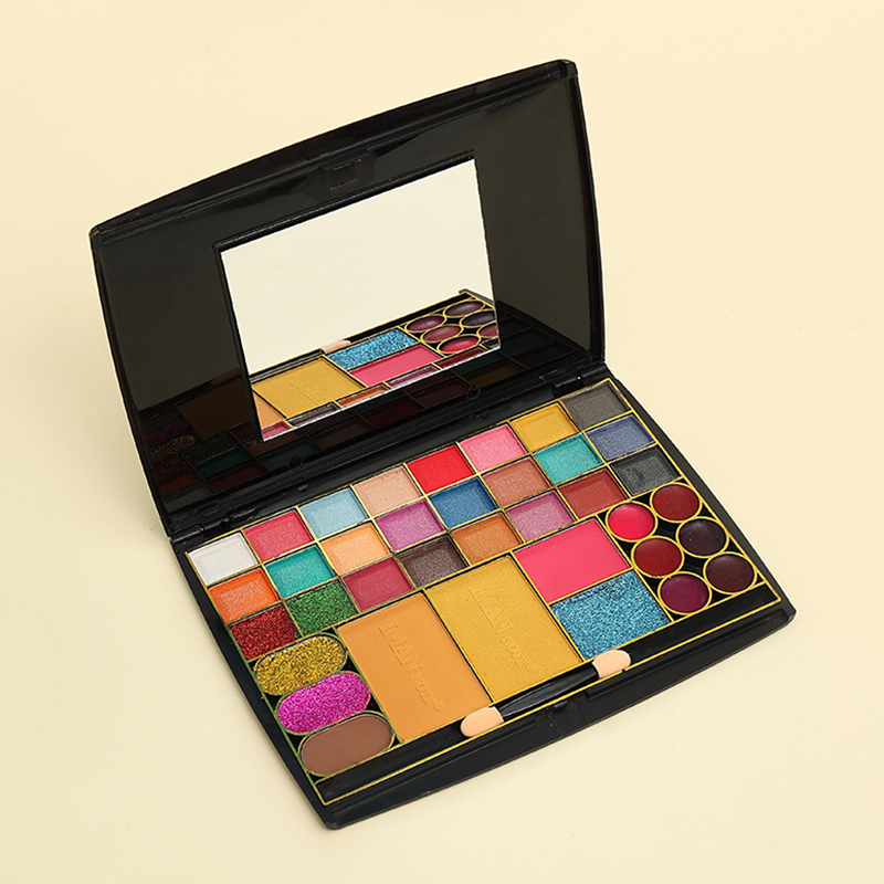 Yiwu Shuni Cosmetics Co., Ltd. Wholesale 37 Color Pearl Light Eye Shadow Set Blush And Powder Repair Makeup Set Eyeshadow Palette