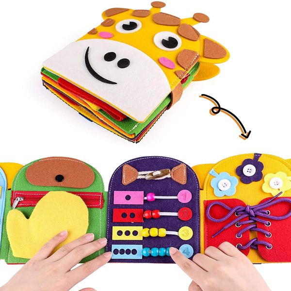 Wholesale Children Educational Toddler Activity Book Quiet Soft Book Baby Soft Felt Busy Book for Kids