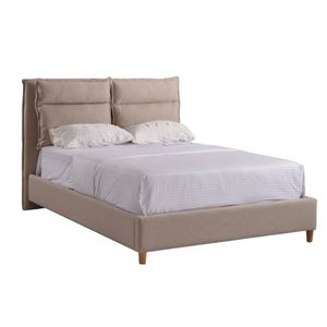 King Size Bed Frame modern bed Wing Back Chesterfield Grey Velvet Fabric Button bed