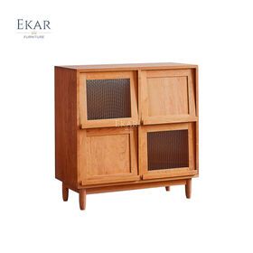 EKAR FURNITURE high end luxury storage cabinet solid wooden 4 door storage drawer cabinet