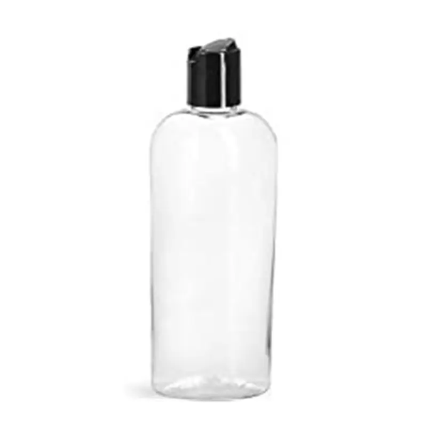 PET Color Cosmo Bottles 2oz 4oz 6oz 8oz Plastic Bottles PET Cosmo Oval Liquid Bottles with Disc Top for Cosmetic packaging