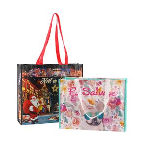 Pp woven bags with custom print shopping laminated pp woven supermarket bag