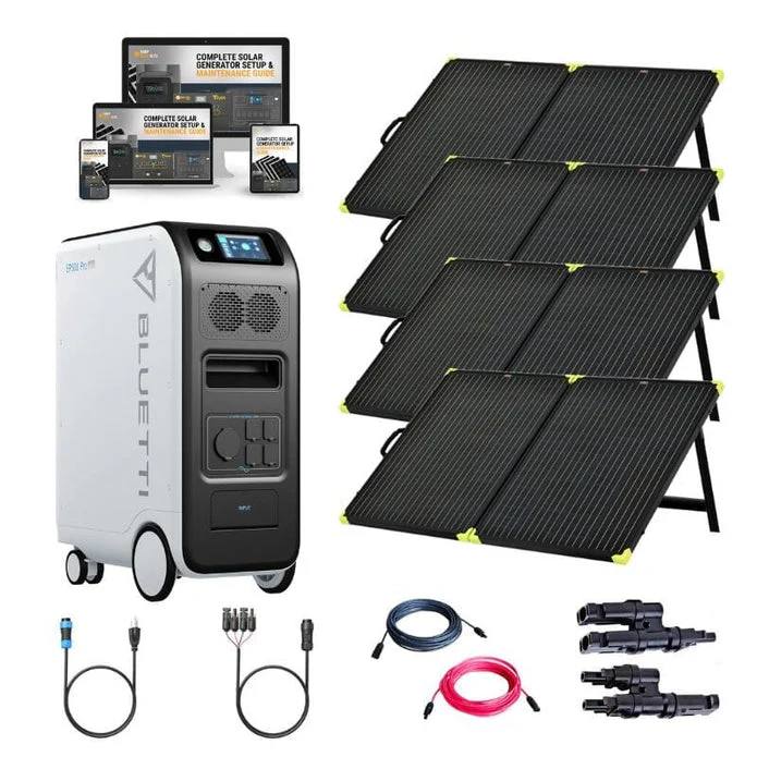 Bluetti EP500 Pro PV350 Solar Panels Power Station Portable Lithium Battery Generator For Home Backup Outdoor Camping
