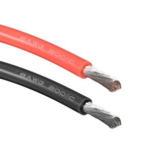 High flexible battery silicone wire 8 AWG gauge 600v stranded copper cable