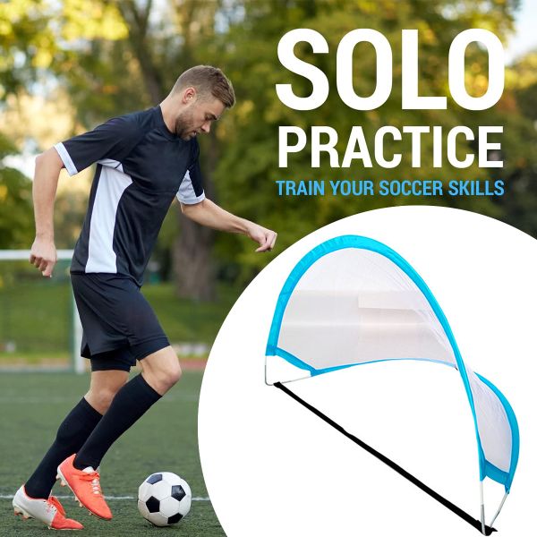 Factory Supply Soccer Goal Net Lightweight Foldable Pop Up Goal Adjustable Kids Football Goal