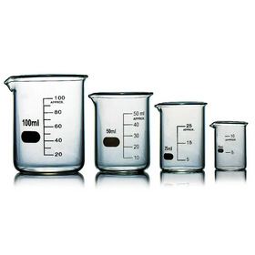 Laboratory Glassware 50ml 250ml 500ml 1000ml Heat Resistant Graduated Quartz Measuring Beakers Glass Low Form Beaker for