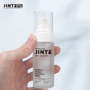 Frosted Glass Frosted Bottles With White Pump For Skincare Face Cream Serum Skincare Packaging