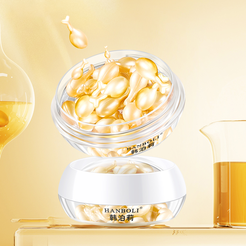 30 Capsules - Fullerene Placenta Facial Serum Capsule Anti Wrinkle Firming Moisturizing Whitening Facial Serum Oil Capsule