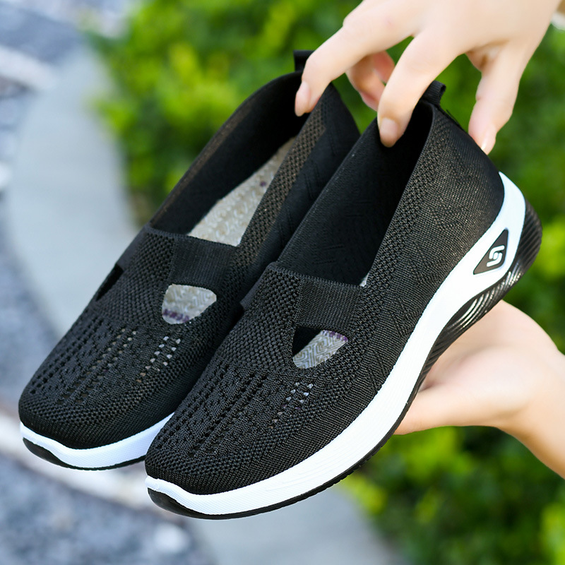 Jinjiang Jiachen Boyang Trading Co., Ltd. Anti lightweight breathable women's knit upper walking shoes summer on walking shoes for women