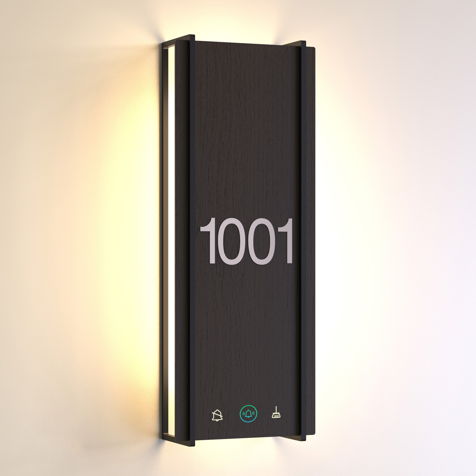 Jiangxi Cayu Advertising Products Co., LTD Cayu Wall Mounted Stainless Steel and Acrylic Apartment Plaques Illuminated LED Hotel sign House Room Door Signage with Light