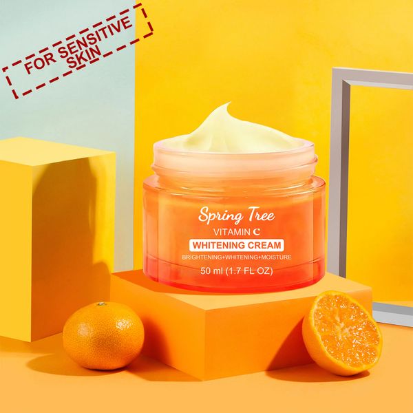 Korea Brightening Whitening Vitamin C Face Cream Organic Anti Wrinkle Puffiness Vitamin C Cream Face Repair