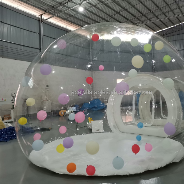 Inflatable bubble bounce house transparent tent trampoline bubble bounce house balloon outdoor starry sky camping