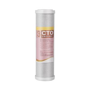 CE Food Grade CTO Filter Cartridge Adsorption 10 Inch Compression Activated Carbon Block Filter for Filtration Water Treatment