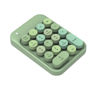Retro Color Mini Portable One Hand Keyboard Wireless Numerical Keyboard