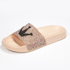 Ladies Indoor Slippers Women's Trendy Summer Slide Sandals with Bling Rhinestone Fashion Footwear Ladies Casual Slippers Shoes