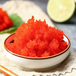 Wholesale Sushi Frozen Seasoned Capelin Masago Ebiko Tobikko Caviar Tobiko Flying Fish Eggs Roe
