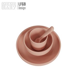 Wholesale High Quality Silicone Baby Feeding Set Snack Cup Kid Dining Eating Silicone Baby Feeding Set