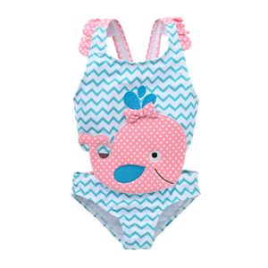 Hot Selling Kids Swimsuit Infant 12M-8T Kid Baby Girls Bikini Ruffles Swimwear One Piece Rash Guard Girls Beachwear Suit