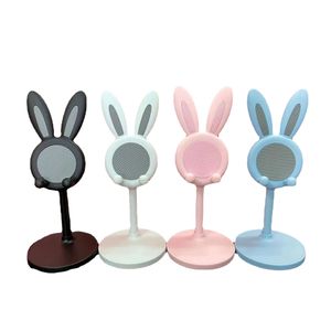 Hot Selling Cute Desk Rabbit Cell Phone Holder Stand Plastic Material Wholesale Cartoon Mobile Phone Bracket for Living Use