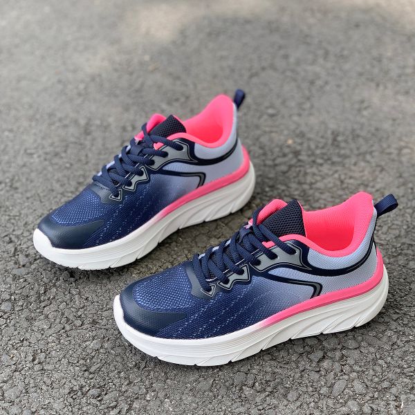 Customized mesh breathable sports shoes for women's sneakers shoes blue sneakers for ladies