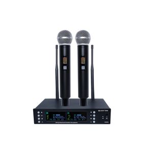 Clear Sound 2 Channel Wireless UHF Handheld Microphone for Stage/ Speech/ Karaoke