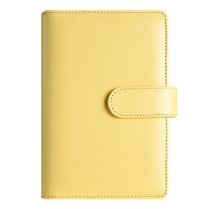 Manufacture Creative Refillable A6 PU Leather Notebook Organizer 6 Holes Ring Macaroon Colour Planner Budget Binder Money Saving