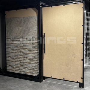 Custom Stone sample rack push-pull showroom display ideas ceramic granite metal decorative tile display stands