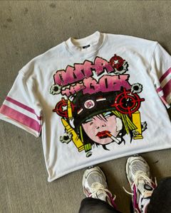 Custom Screen Printing Tshirts Vintage Boxy Cropped Tee Oversize Cotton Anime Drop Shoulder Streetwear Sports Style T Shirts men