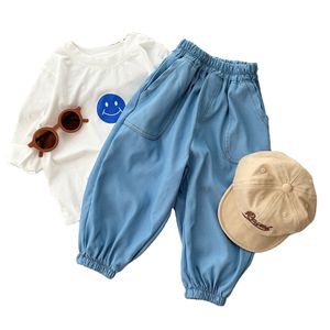 Purorigin 2024 custom competitive price kids apparel soft kids jeans pants spring baby boy jeans trousers ids knit pants unisex