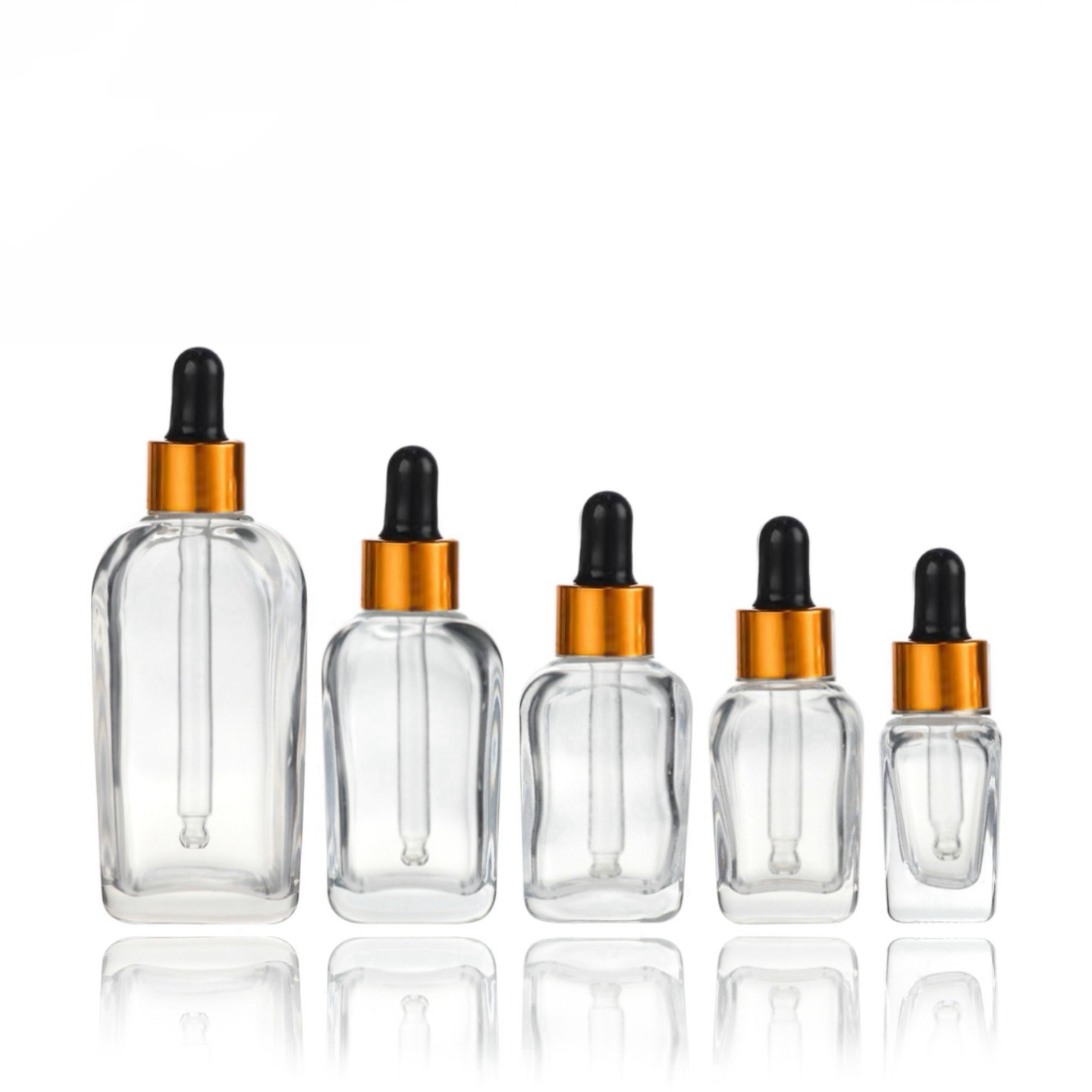 China wholesale hair oil bottle square glass bottle 100ml for essential oils clear glass dropper bottle with pipette dropper