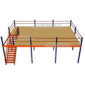 750 Square Meter Mezzanine Storage Floor Aluminum Mezzanine House Platform Low Cost Light Prefab Steel Structure Self Storage