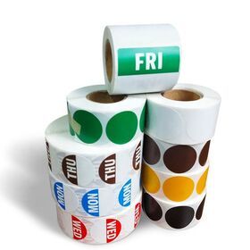 Factory wholesale Adhesive Paper Stickers Thermal Removable Monday to Sunday Label Custom Printing Sticker