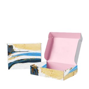 Custom Mailer Printed Pink Red Apparel Boxes Corrugated Mailer Box Shoes Clothes Box Packaging With Logo