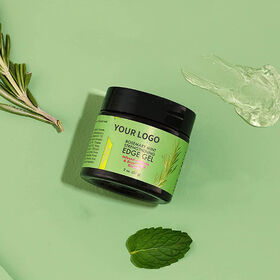 Custom logo private label waterproof wax booster Hair Styling gel with brush strong hold edge control for 4c black hair