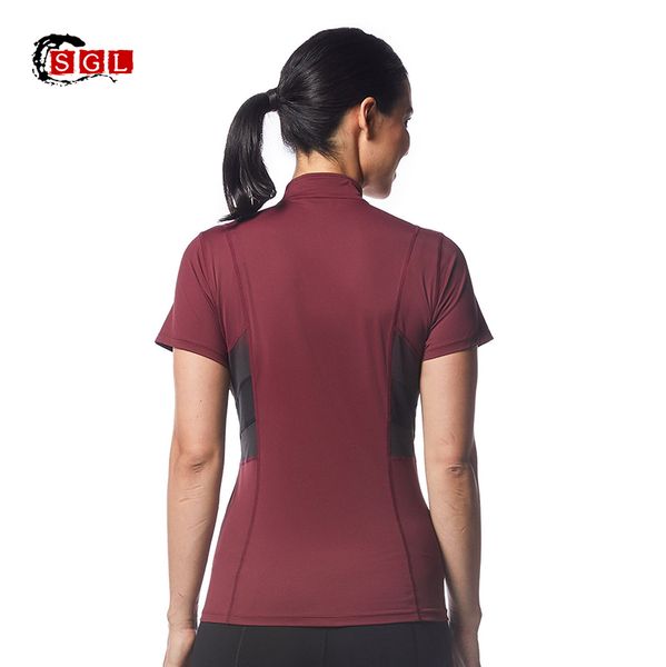Women's Equestrian Shirts short Sleeve Rider Shirts Ice Feel Quick Dry Performance Shirts