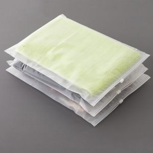 T shirt Clear Frosted Zipper Bags 10x13inch Custom Designed Shipping Bag ziplock clothing Clear Packaging Bag High Quality