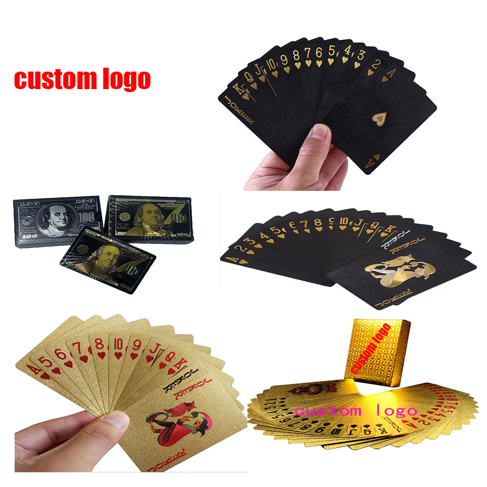 Customize The Back Of The Cards Packaging 54 Deck Of Casino Playing Cards Pvc Waterproofing Custom Cover Instruction Booklet Red