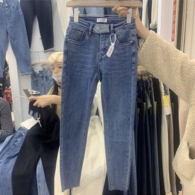 Wholesale Womens denim stretch ladies pants skinny jeans Pencil Pants apparel stock women jeansPopular