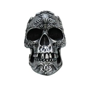 Creative Design Custom Halloween Scary Head Skeleton Model resin Craft statue Home Office Festival Desktop Decoration