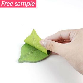 Custom Cute Gifts Note Pads Square Self-Adhesive Bookmark Stationery Leaf Leaves Shape Paper Sticky Notes